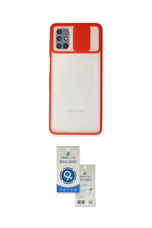 ieg™ Galaxy M51 Kılıf Vadi Çizgi - Şeffaf Royal Nano Ekran Koruyucu