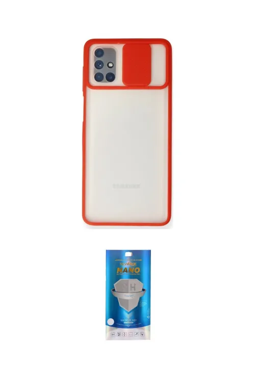 ieg™ Galaxy M51 Kılıf Vadi Çizgi - Şeffaf Royal Nano Ekran Koruyucu