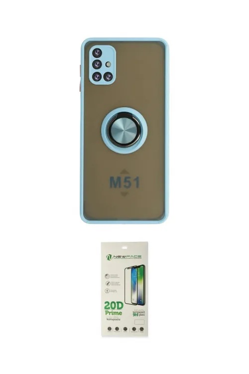 ieg™ Galaxy M51 Kılıf Yörünge Çizgi - Siyah 20D Premium Cam Ekran Koruyucu