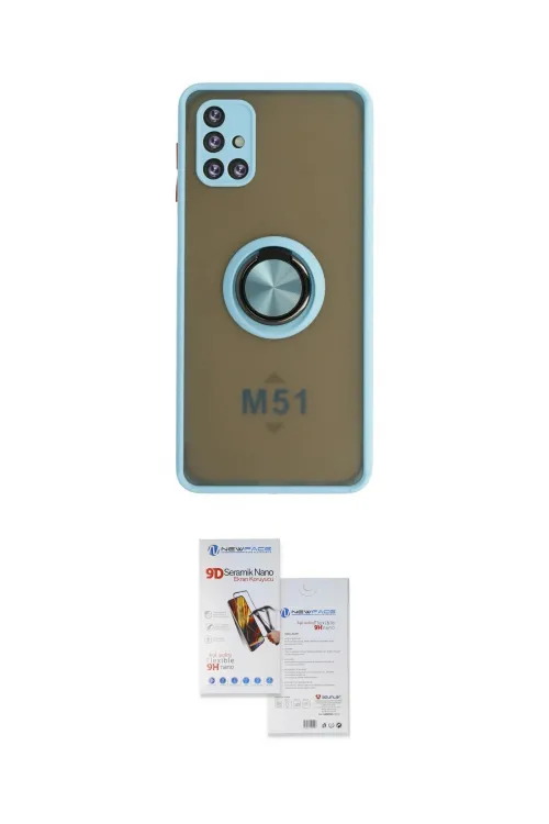 ieg™ Galaxy M51 Kılıf Yörünge Çizgi - Siyah Seramik Nano Ekran Koruyucu