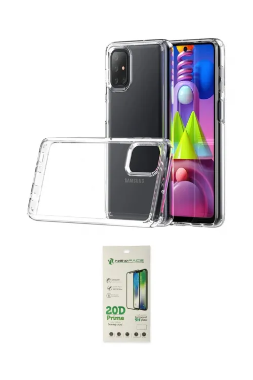ieg™ Galaxy M51 Kılıf Zirve Doku - Siyah 20D Premium Cam Ekran Koruyucu
