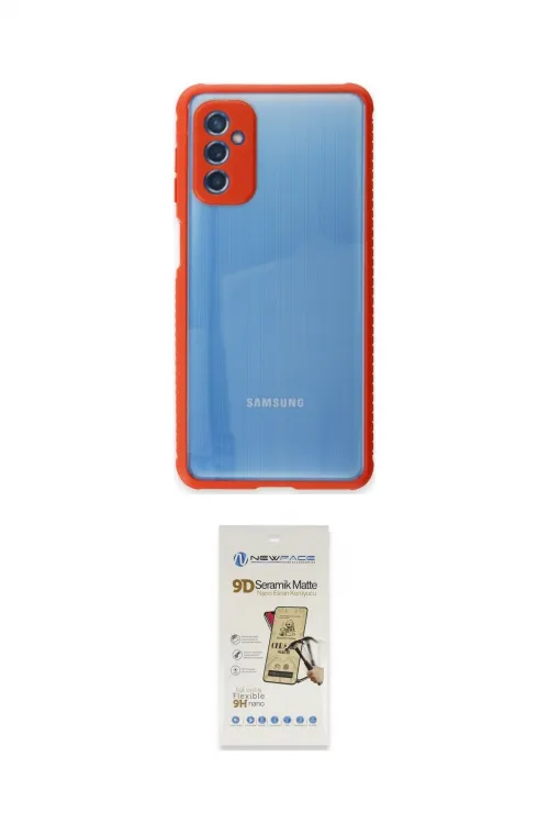 ieg™ Galaxy M52 5G Kılıf Nova Asil Özel Seri - Siyah Mat Seramik Nano Ekran Koruyucu