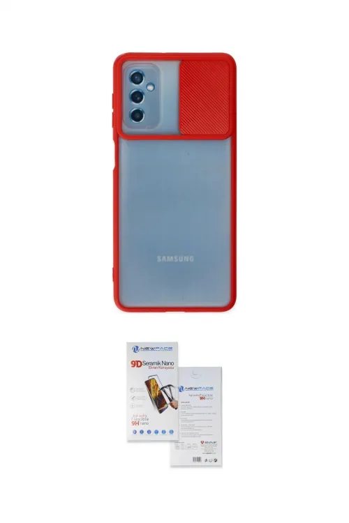 ieg™ Galaxy M52 5G Kılıf Vadi Çizgi - Siyah Seramik Nano Ekran Koruyucu