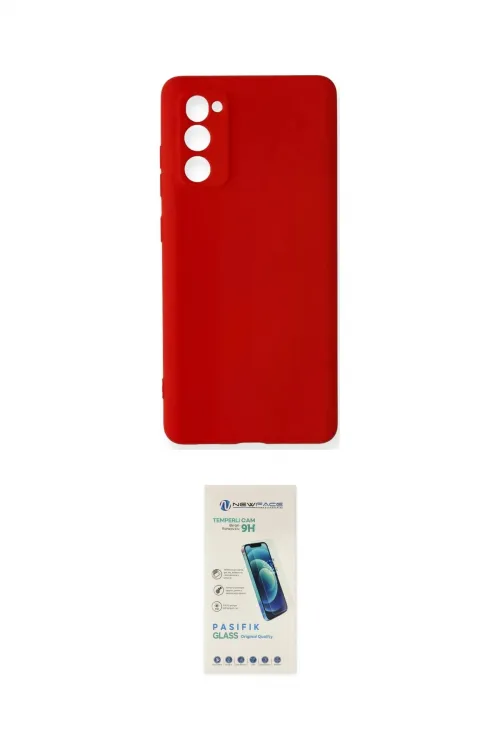 ieg™ Galaxy S20 FE Kılıf Ahenk Serisi - Şeffaf Pasifik Cam Ekran Koruyucu