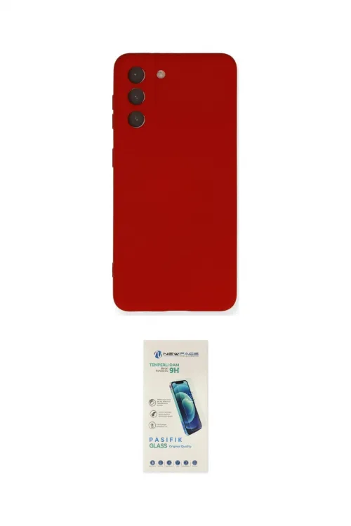 ieg™ Galaxy S21 FE Kılıf Ahenk Serisi - Şeffaf Pasifik Cam Ekran Koruyucu