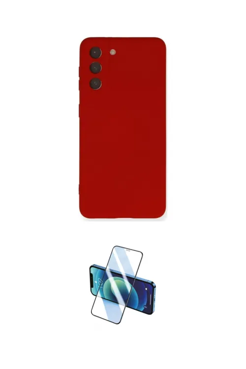 ieg™ Galaxy S21 FE Kılıf Ahenk Serisi - Siyah 3D Antistatik Cam Ekran Koruyucu