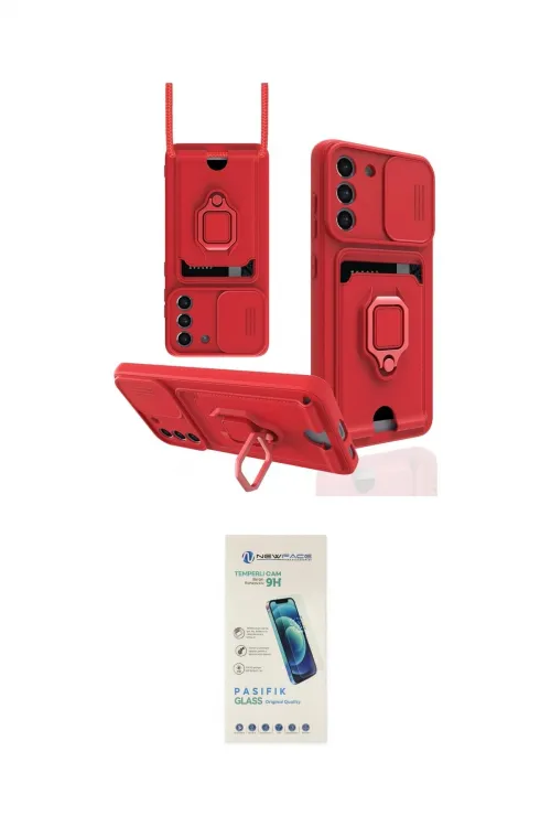 ieg™ Galaxy S21 FE Kılıf Vadi Form Prime - Şeffaf Pasifik Cam Ekran Koruyucu