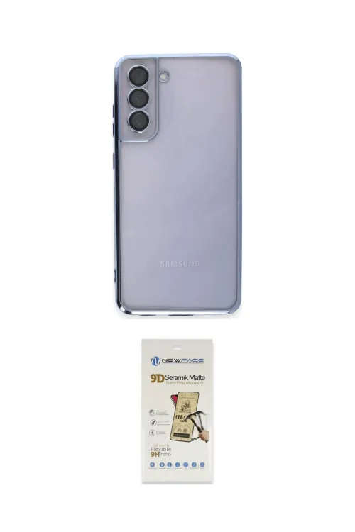ieg™ Galaxy S21 FE Kılıf Vadi Minimal - Siyah Mat Seramik Nano Ekran Koruyucu