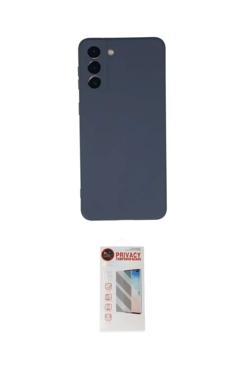 ieg™ Galaxy S21 Plus Kılıf Ahenk Serisi - Siyah Hayalet Edge Cam Ekran Koruyucu