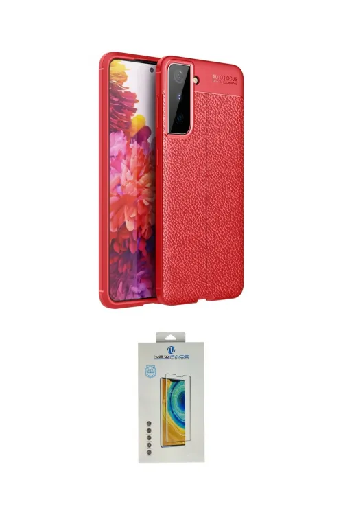 ieg™ Galaxy S21 Plus Kılıf Doruk Klasik Özel Seri - Şeffaf Polymer Nano Ekran Koruyucu
