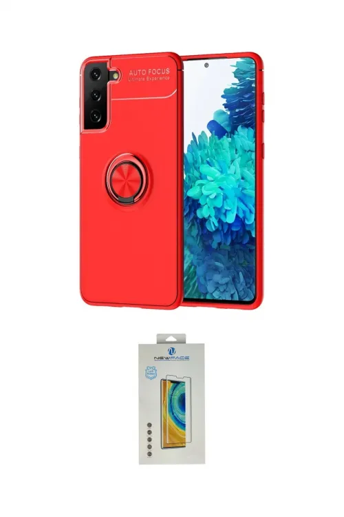 ieg™ Galaxy S21 Plus Kılıf Yankı Form Prime - Şeffaf Polymer Nano Ekran Koruyucu
