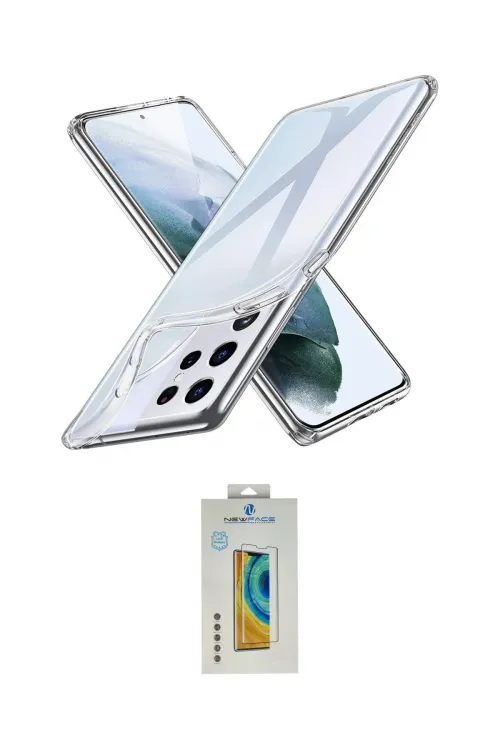 ieg™ Galaxy S21 Ultra Kılıf Zirve Doku - Şeffaf Polymer Nano Ekran Koruyucu