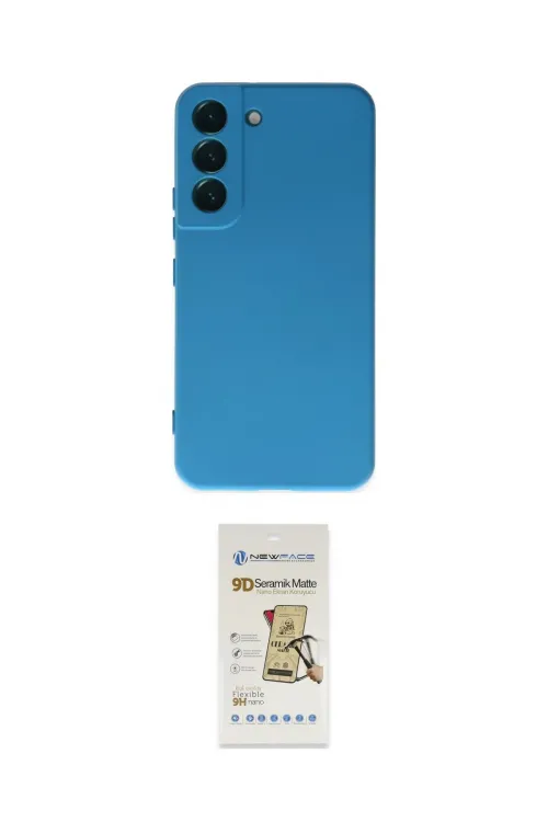ieg™ Galaxy S22 Kılıf Ahenk Serisi - Siyah Mat Seramik Nano Ekran Koruyucu