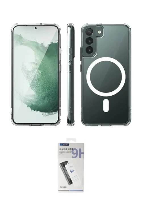 ieg™ Galaxy S22 Kılıf Ahenk Yansıma Prime - Şeffaf Uv Polymer Nano Ekran Koruyucu