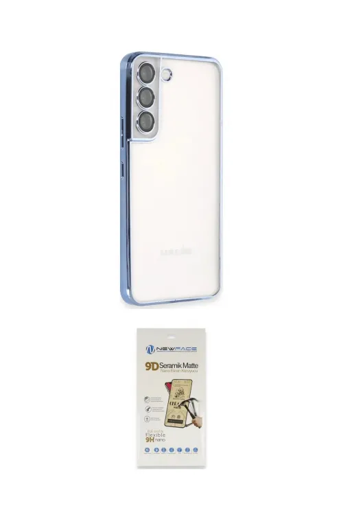 ieg™ Galaxy S22 Kılıf Vadi Minimal - Siyah Mat Seramik Nano Ekran Koruyucu