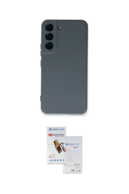 ieg™ Galaxy S22 Plus Kılıf Ahenk Serisi - Siyah Seramik Nano Ekran Koruyucu