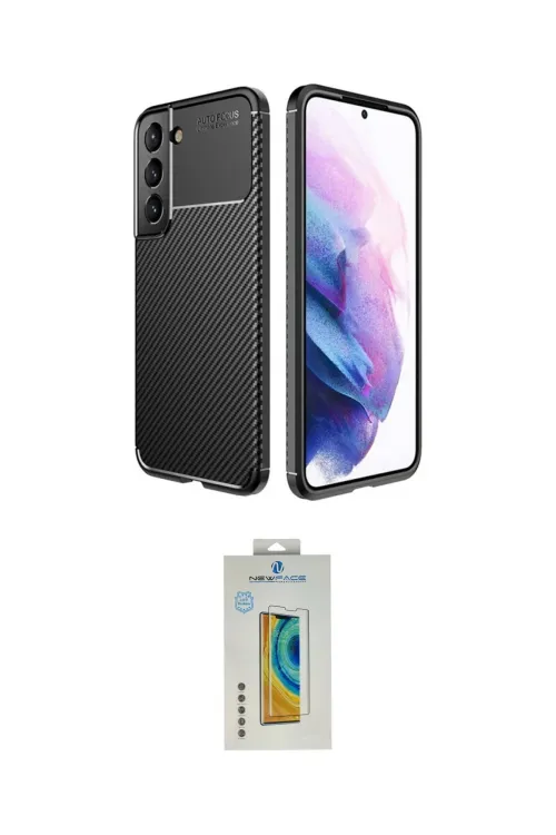 ieg™ Galaxy S22 Plus Kılıf Eksen Form Prime - Şeffaf Polymer Nano Ekran Koruyucu