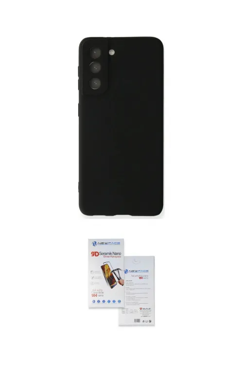 ieg™ Galaxy S22 Plus Kılıf Kozmos Yansıma Özel Seri - Siyah Seramik Nano Ekran Koruyucu