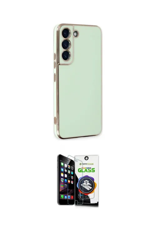ieg™ Galaxy S22 Plus Kılıf Yankı Serisi - Şeffaf Temperli Cam Ekran Koruyucu