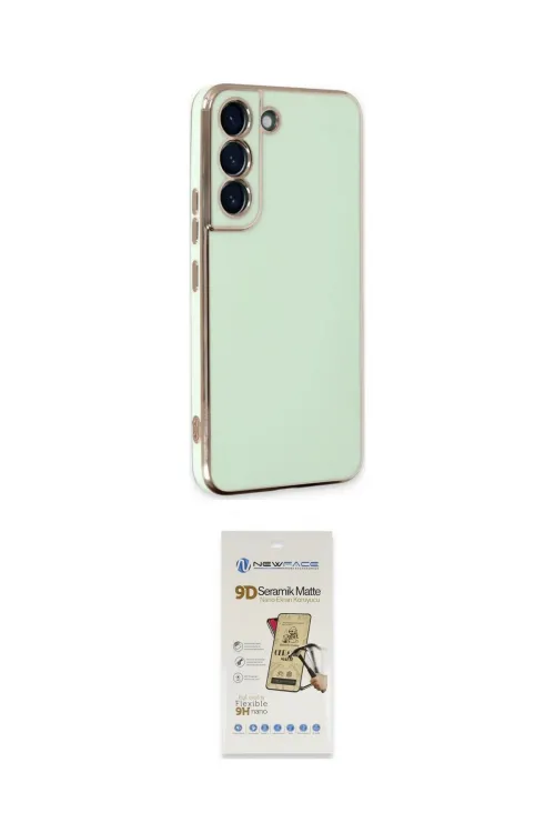ieg™ Galaxy S22 Plus Kılıf Yankı Serisi - Siyah Mat Seramik Nano Ekran Koruyucu