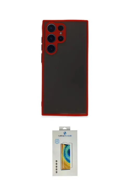 ieg™ Galaxy S22 Ultra Kılıf Ahenk Çizgi Serisi - Şeffaf Polymer Nano Ekran Koruyucu