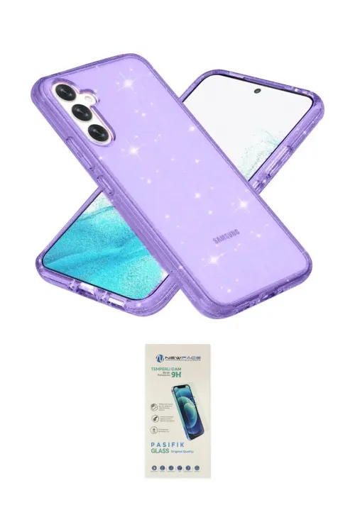 ieg™ Galaxy S23 FE Kılıf Nova Asil Prime - Şeffaf Pasifik Cam Ekran Koruyucu