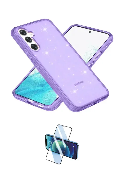 ieg™ Galaxy S23 FE Kılıf Nova Asil Prime - Siyah 3D Antistatik Cam Ekran Koruyucu