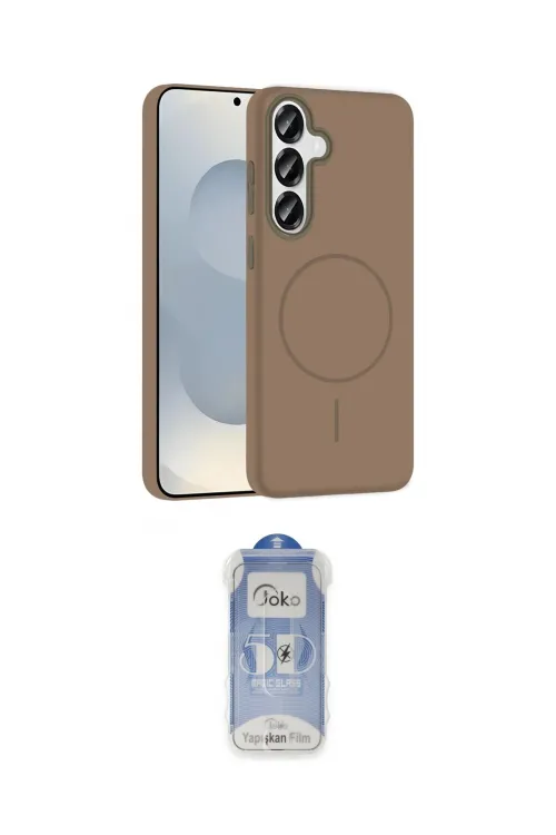 ieg™ Galaxy S23 FE Kılıf Siluet Doku Özel Seri - Siyah Joko Magic 5D Cam