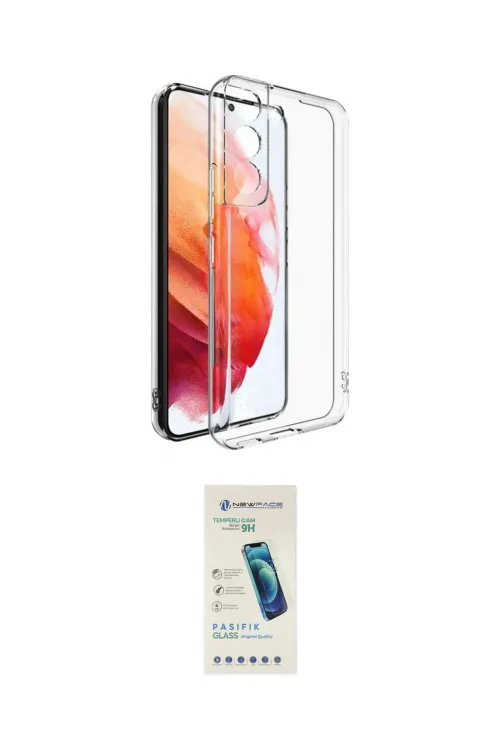 ieg™ Galaxy S23 FE Kılıf Zirve Doku - Şeffaf Pasifik Cam Ekran Koruyucu