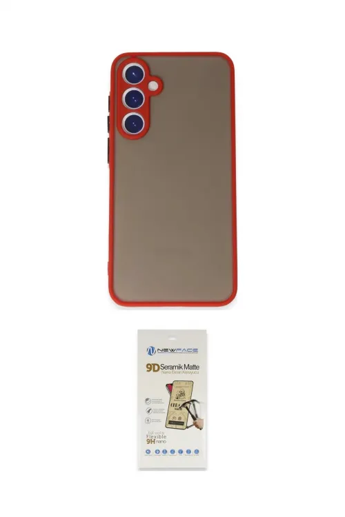 ieg™ Galaxy S23 Kılıf Ahenk Çizgi Serisi - Siyah Mat Seramik Nano Ekran Koruyucu