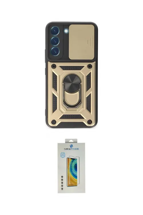 ieg™ Galaxy S23 Kılıf Ahenk Klasik - Şeffaf Polymer Nano Ekran Koruyucu