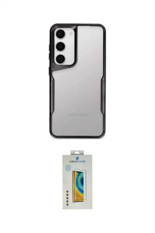 ieg™ Galaxy S23 Kılıf Akış Çizgi Koleksiyonu - Şeffaf Polymer Nano Ekran Koruyucu
