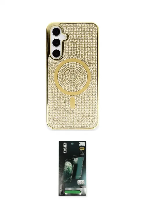 ieg™ Galaxy S23 Kılıf Eksen Çizgi - Şeffaf 360 Full Body Arka Koruyucu