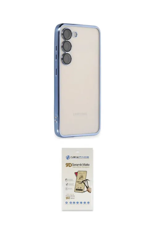 ieg™ Galaxy S23 Kılıf Vadi Minimal - Siyah Mat Seramik Nano Ekran Koruyucu