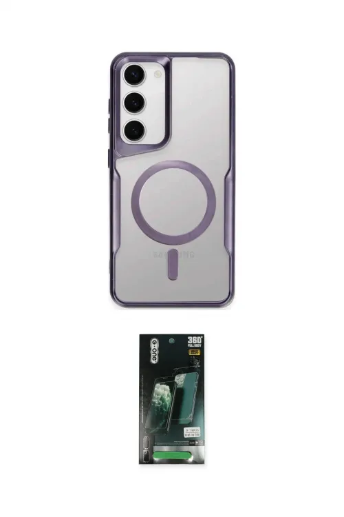 ieg™ Galaxy S23 Kılıf Yadigar Klasik Özel Seri - Şeffaf 360 Full Body Arka Koruyucu