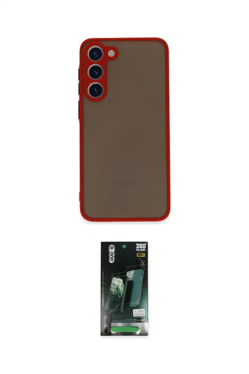 ieg™ Galaxy S23 Plus Kılıf Ahenk Çizgi Serisi - Şeffaf 360 Full Body Arka Koruyucu