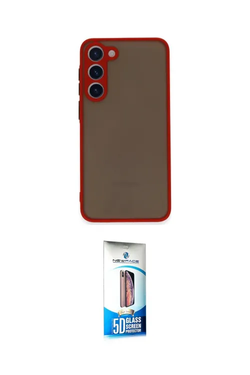 ieg™ Galaxy S23 Plus Kılıf Ahenk Çizgi Serisi - Siyah 5D Eko Cam Ekran Koruyucu