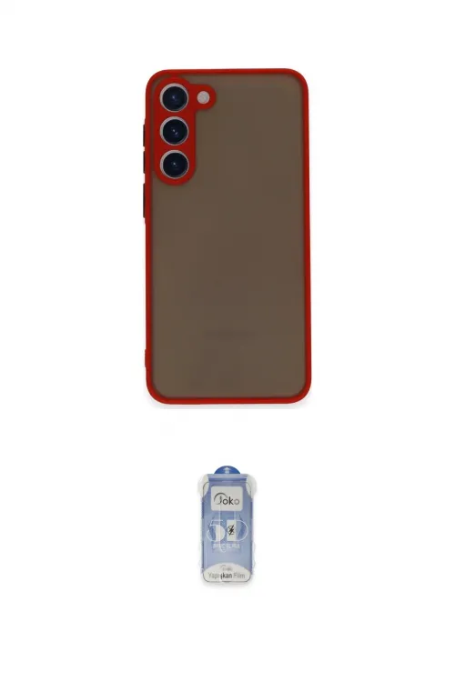 ieg™ Galaxy S23 Plus Kılıf Ahenk Çizgi Serisi - Siyah Joko Magic 5D Cam
