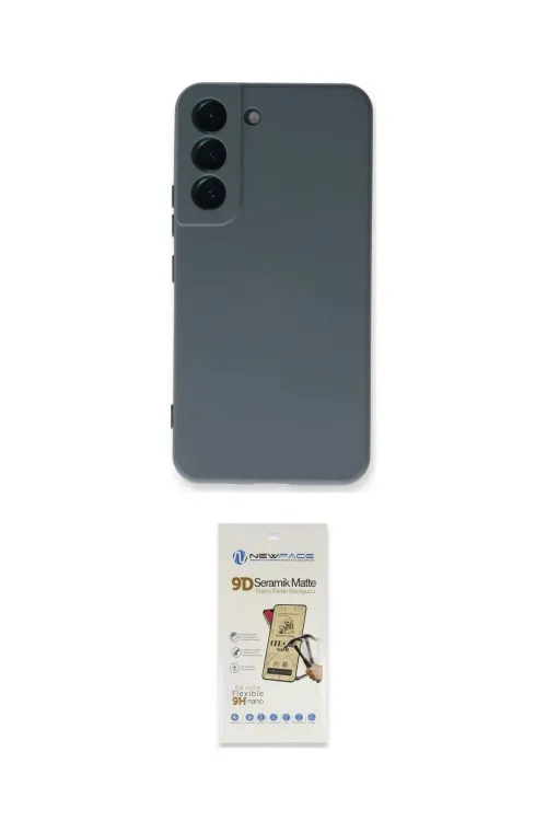 ieg™ Galaxy S23 Plus Kılıf Ahenk Serisi - Siyah Mat Seramik Nano Ekran Koruyucu