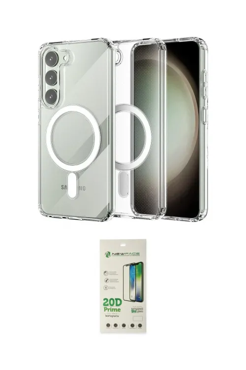 ieg™ Galaxy S23 Plus Kılıf Ahenk Yansıma Prime - Siyah 20D Premium Cam Ekran Koruyucu