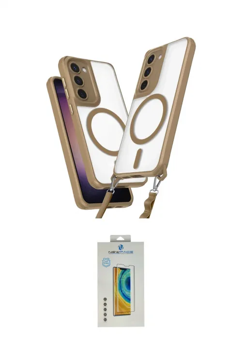ieg™ Galaxy S23 Plus Kılıf Atlas Doku Koleksiyonu - Şeffaf Polymer Nano Ekran Koruyucu
