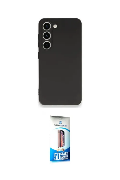 ieg™ Galaxy S23 Plus Kılıf Kozmos Yansıma Özel Seri - Siyah 5D Eko Cam Ekran Koruyucu