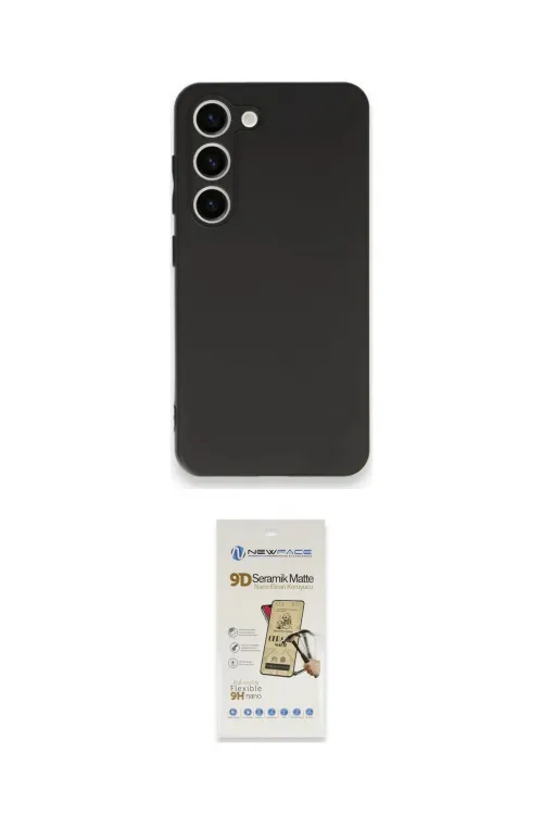 ieg™ Galaxy S23 Plus Kılıf Kozmos Yansıma Özel Seri - Siyah Mat Seramik Nano Ekran Koruyucu