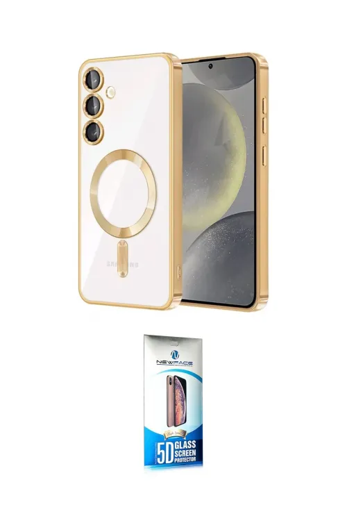 ieg™ Galaxy S23 Plus Kılıf Nova Işık Özel Seri - Siyah 5D Eko Cam Ekran Koruyucu