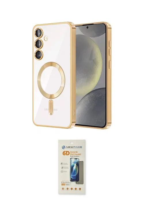 ieg™ Galaxy S23 Plus Kılıf Nova Işık Özel Seri - Siyah 6D Mat Seramik Hayalet Nano Ekran Koruyucu