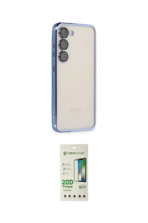 ieg™ Galaxy S23 Plus Kılıf Vadi Minimal - Siyah 20D Premium Cam Ekran Koruyucu