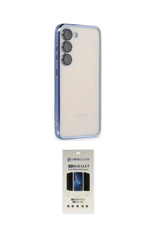 ieg™ Galaxy S23 Plus Kılıf Vadi Minimal - Siyah 5D Hayalet Cam Ekran Koruyucu