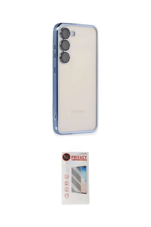 ieg™ Galaxy S23 Plus Kılıf Vadi Minimal - Siyah Hayalet Edge Cam Ekran Koruyucu