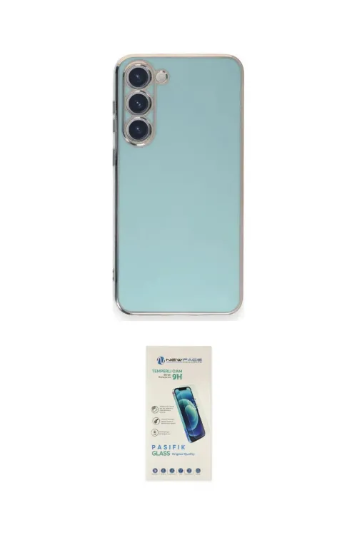 ieg™ Galaxy S23 Plus Kılıf Yankı Serisi - Şeffaf Pasifik Cam Ekran Koruyucu