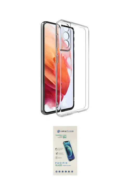 ieg™ Galaxy S23 Plus Kılıf Zirve Doku - Şeffaf Pasifik Cam Ekran Koruyucu